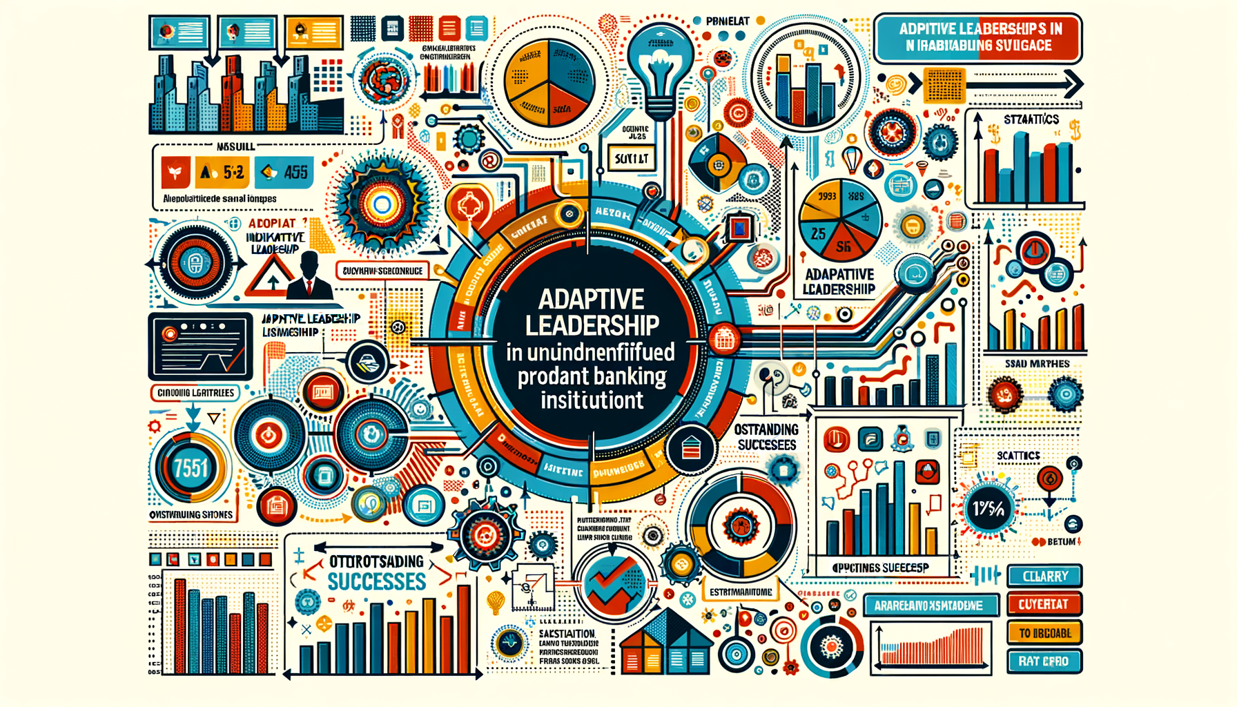 A diagram outlining successful case studies of adaptive leadership in prominent banks